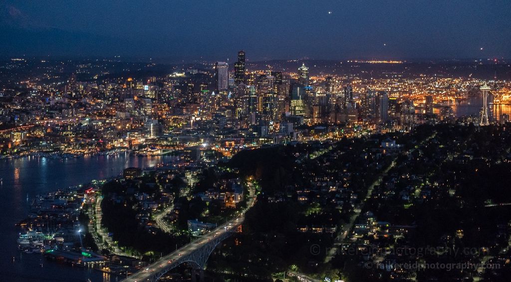 Aerial Seattle Nightscape